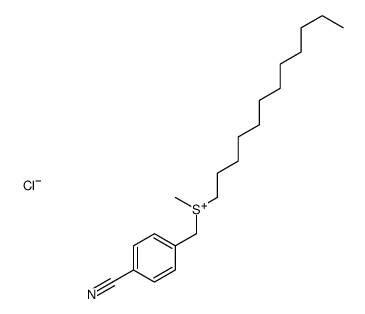 (4-cyanophenyl)methyl-dodecyl-methylsulfanium,chloride Structure