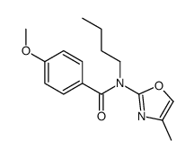 N-butyl-4-methoxy-N-(4-methyl-1,3-oxazol-2-yl)benzamide结构式