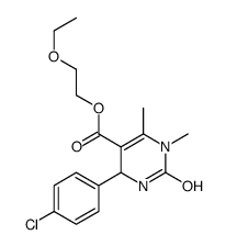 2-ethoxyethyl 6-(4-chlorophenyl)-3,4-dimethyl-2-oxo-1,6-dihydropyrimidine-5-carboxylate结构式