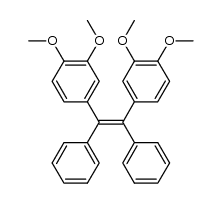 1,2-Bis-(3,4-dimethoxyphenyl)-1,2-diphenyl-cis-ethylene Structure