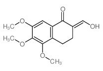(2E)-2-(hydroxymethylidene)-5,6,7-trimethoxy-tetralin-1-one结构式