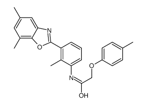 Acetamide, N-[3-(5,7-dimethyl-2-benzoxazolyl)-2-methylphenyl]-2-(4-methylphenoxy)- (9CI) structure