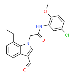 1H-Indole-1-acetamide,N-(5-chloro-2-methoxyphenyl)-7-ethyl-3-formyl-(9CI)结构式