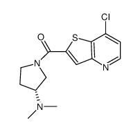 (3R)-1-[(7-chlorothieno[3,2-b]pyridin-2-yl)carbonyl]-N,N-dimethylpyrrolidin-3-amine Structure