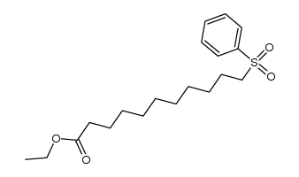 Phenylsulfonyl-11-undecylsaeureethylester结构式