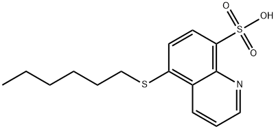 8-Quinolinesulfonic acid,5-(hexylthio)-结构式
