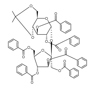 4,6-O-isopropylidene sucrose hexabenzoate Structure