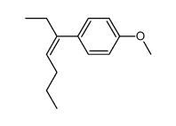(Z)-3-(4-Methoxy-phenyl)-hept-3-en Structure