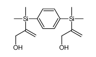 2-[[4-[3-hydroxyprop-1-en-2-yl(dimethyl)silyl]phenyl]-dimethylsilyl]prop-2-en-1-ol结构式