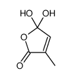 5,5-dihydroxy-3-methylfuran-2-one结构式