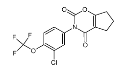 3-(3-chloro-4-trifluoromethoxy-phenyl)-6,7-dihydro-5H-cyclopenta[e][1,3]oxazine-2,4-dione结构式