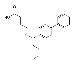 4-[1-(4-phenylphenyl)pentoxy]butanoic acid结构式