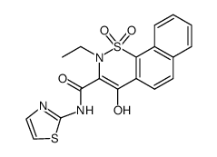 2-ethyl-1,1,4-trioxo-1,2,3,4-tetrahydro-1λ6-naphtho[2,1-e][1,2]thiazine-3-carboxylic acid thiazol-2-ylamide Structure