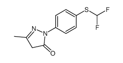 2-(4-Difluoromethylsulfanyl-phenyl)-5-methyl-2,4-dihydro-pyrazol-3-one结构式