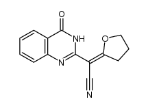 2-(4-oxo-3,4-dihydro-2-quinazolinyl)-2-(tetrahydro-2-furanylidene)acetonitrile Structure