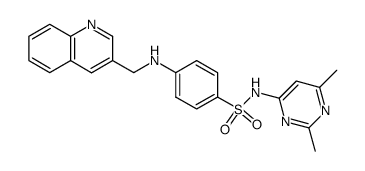 N-(2,6-dimethyl-pyrimidin-4-yl)-4-(quinolin-3-ylmethyl-amino)-benzenesulfonamide结构式