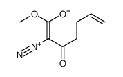2-diazonio-1-methoxy-3-oxohepta-1,6-dien-1-olate结构式