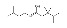 3,3,4-trimethyl-N-(3-methylbutyl)pentanamide结构式