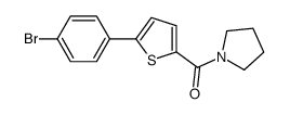 [5-(4-bromophenyl)thiophen-2-yl]-pyrrolidin-1-ylmethanone结构式