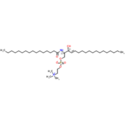 N-hexadecanoylsphingosine-1-phosphocholine structure