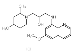 1-(2,4-dimethyl-1-piperidyl)-3-[(6-methoxyquinolin-8-yl)amino]propan-2-ol结构式