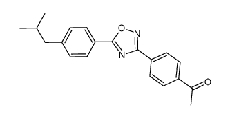 4-(5-(4-(2-methylpropyl)phenyl)-1,2,4-oxadiazol-3-yl)acetophenone结构式