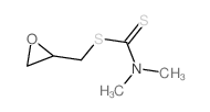 oxiran-2-ylmethyl N,N-dimethylcarbamodithioate结构式
