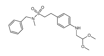 2-[4-(2,2-dimethoxyethylamino)phenyl]ethanesulfonic acid benzylmethylamide Structure