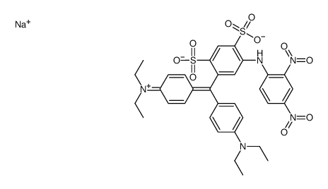 hydrogen [4-[4-(diethylamino)-5'-(2,4-dinitroanilino)-2',4'-disulphonatobenzhydrylidene]cyclohexa-2,5-dien-1-ylidene]diethylammonium, monosodium salt结构式
