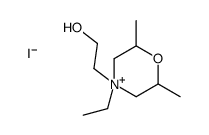 2-(4-ethyl-2,6-dimethylmorpholin-4-ium-4-yl)ethanol,iodide结构式