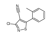 3-chloro-5-(2-methylphenyl)-1,2-thiazole-4-carbonitrile结构式