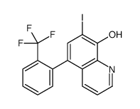 7-iodo-5-[2-(trifluoromethyl)phenyl]quinolin-8-ol结构式
