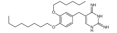 5-[(3-hexoxy-4-octoxyphenyl)methyl]pyrimidine-2,4-diamine Structure