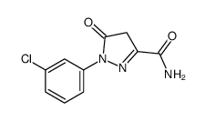 1-(3-chlorophenyl)-5-oxo-4H-pyrazole-3-carboxamide结构式