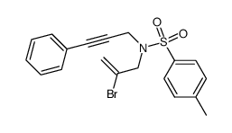 N-(2'-bromoallyl)-N-{3''-phenyl-2''-propynyl}-4-methylbenzenesulfonamide结构式