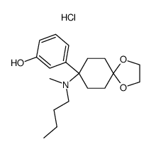 4-(N-butyl-N-methylamino)-4-(m-hydroxyphenyl)cyclohexan-1-one ethylene ketal hydrochloride结构式