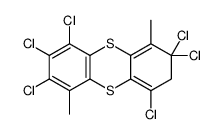 1,3,3,6,7,8-hexachloro-4,9-dimethyl-2H-thianthrene结构式