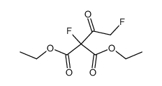 fluoro-fluoroacetyl-malonic acid diethyl ester Structure