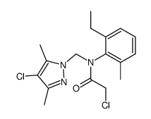 2-chloro-N-(4-chloro-3,5-dimethyl-pyrazol-1-ylmethyl)-N-(2-ethyl-6-methyl-phenyl)-acetamide结构式