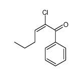 2-Hexen-1-one, 2-chloro-1-phenyl-, (Z)- (9CI) Structure