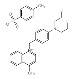N,N-bis(2-chloroethyl)-4-[(4-methylquinolin-1-yl)methyl]aniline; 4-methylbenzenesulfonic acid结构式
