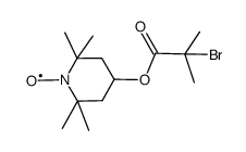 1-oxyl-(2,2,6,6-tetramethylpiperidine)-4-yl 2-bromo-2-methyl-propanoate结构式