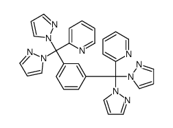 2-[[3-[di(pyrazol-1-yl)-pyridin-2-ylmethyl]phenyl]-di(pyrazol-1-yl)methyl]pyridine结构式