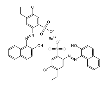 barium bis[5-chloro-4-ethyl-2-[(2-hydroxy-1-naphthyl)azo]benzenesulphonate] structure