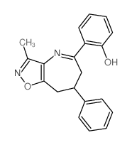 Phenol,2-(7,8-dihydro-3-methyl-7-phenyl-6H-isoxazolo[4,5-b]azepin-5-yl)- structure