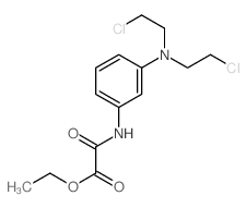 Acetic acid,2-[[3-[bis(2-chloroethyl)amino]phenyl]amino]-2-oxo-, ethyl ester结构式