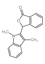 1(3H)-Isobenzofuranone,3-(1,3-dimethyl-1H-indol-2-yl)- Structure