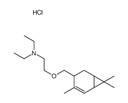 N,N-diethyl-2-[(4,7,7-trimethyl-3-bicyclo[4.1.0]hept-4-enyl)methoxy]ethanamine,hydrochloride Structure