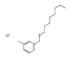 3-methyl-1-(octylsulfanylmethyl)pyridin-1-ium,chloride结构式