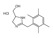[2-[(2,3,5,6-tetramethylphenyl)methyl]-4,5-dihydro-1H-imidazol-5-yl]methanol,hydrochloride Structure